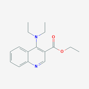 molecular formula C16H20N2O2 B12118008 3-Quinolinecarboxylic acid, 4-(diethylamino)-, ethyl ester CAS No. 93074-73-8