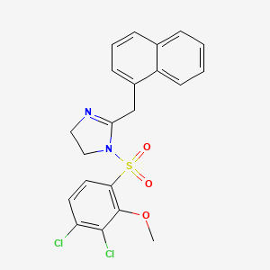 1-(3,4-dichloro-2-methoxybenzenesulfonyl)-2-[(naphthalen-1-yl)methyl]-4,5-dihydro-1H-imidazole