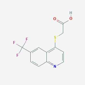 molecular formula C12H8F3NO2S B12118088 {[6-(Trifluoromethyl)quinolin-4-yl]thio}acetic acid 