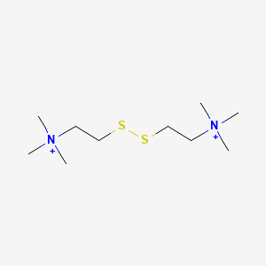 molecular formula C10H26N2S2+2 B1211811 Ethanaminium, 2,2'-dithiobis(N,N,N-trimethyl- CAS No. 4468-11-5