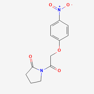 molecular formula C12H12N2O5 B1211812 1-[2-(4-Nitrophenoxy)acetyl]pyrrolidin-2-one CAS No. 211185-09-0