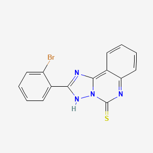 molecular formula C15H9BrN4S B12118140 2-(2-Bromophenyl)[1,2,4]triazolo[1,5-c]quinazoline-5-thiol CAS No. 886189-06-6