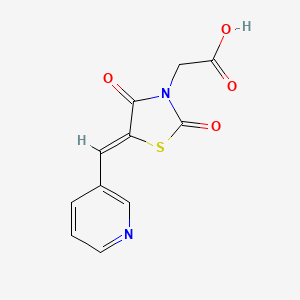 2-[(5Z)-2,4-dioxo-5-(pyridin-1-ium-3-ylmethylidene)-1,3-thiazolidin-3-yl]acetate