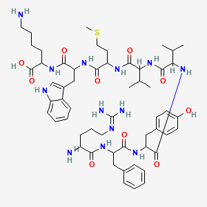 molecular formula C56H81N13O10S B12118154 H-Arg-Phe-Tyr-Val-Val-Met-Trp-Lys-OH 