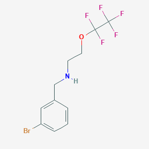 molecular formula C11H11BrF5NO B12118157 (3-Bromo-benzyl)-(2-pentafluoroethyloxy-ethyl)-amine 