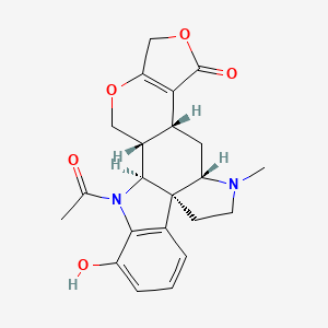 molecular formula C22H24N2O5 B1211816 11-Demethoxy-12-hydroxy-3-epi-myrtoidine 