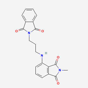 molecular formula C20H17N3O4 B1211825 4-[3-(1,3-Dioxo-2-isoindolyl)propylamino]-2-methylisoindole-1,3-dione 