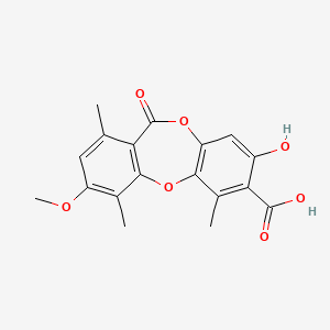 molecular formula C18H16O7 B1211832 Notatic acid CAS No. 38636-86-1