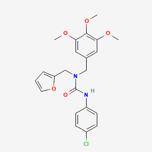 3-(4-Chlorophenyl)-1-(furan-2-ylmethyl)-1-(3,4,5-trimethoxybenzyl)urea