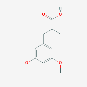 molecular formula C12H16O4 B12118345 3-(3,5-Dimethoxyphenyl)-2-methylpropanoic acid 