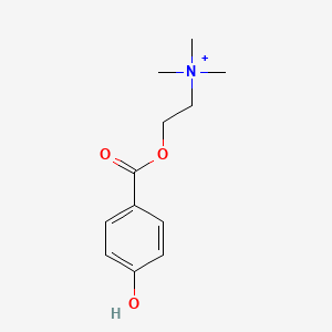 molecular formula C12H18NO3+ B1211835 4-Hydroxybenzoylcholine CAS No. 5094-31-5