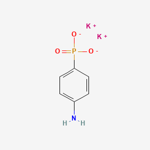 molecular formula C6H6K2NO3P B1211837 Phosphonic acid, (4-aminophenyl)-, potassium salt CAS No. 76152-13-1