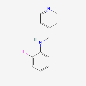 molecular formula C12H11IN2 B12118407 2-iodo-N-(pyridin-4-ylmethyl)aniline 