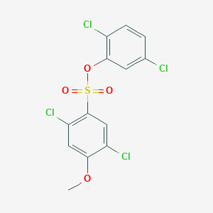 molecular formula C13H8Cl4O4S B12118421 2,5-Dichlorophenyl 2,5-dichloro-4-methoxybenzenesulfonate 