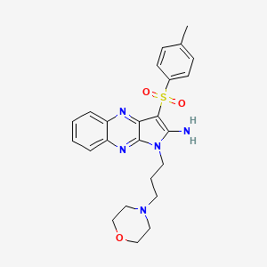 3-[(4-methylphenyl)sulfonyl]-1-[3-(morpholin-4-yl)propyl]-1H-pyrrolo[2,3-b]quinoxalin-2-amine