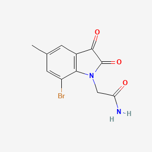 molecular formula C11H9BrN2O3 B12118442 1H-Indole-1-acetamide, 7-bromo-2,3-dihydro-5-methyl-2,3-dioxo- CAS No. 937688-28-3