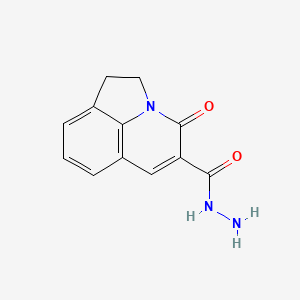 molecular formula C12H11N3O2 B12118463 4-Oxo-1,2-dihydro-4H-pyrrolo[3,2,1-ij]quinoline-5-carbohydrazide CAS No. 400631-33-6