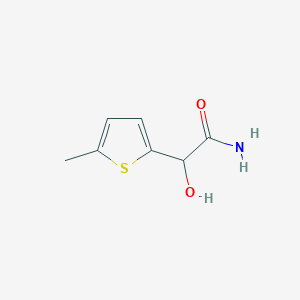 molecular formula C7H9NO2S B12118468 2-Hydroxy-2-(5-methylthiophen-2-yl)acetamide 