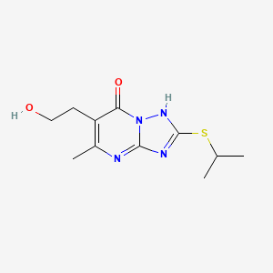 6-(2-Hydroxyethyl)-2-(isopropylthio)-5-methyl-[1,2,4]triazolo[1,5-a]pyrimidin-7(4H)-one