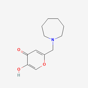 molecular formula C12H17NO3 B12118475 2-(azepan-1-ylmethyl)-5-hydroxy-4H-pyran-4-one 