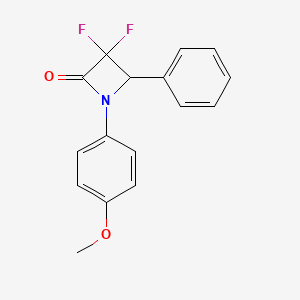 molecular formula C16H13F2NO2 B12118488 3,3-Difluoro-1-(4-methoxyphenyl)-4-phenylazetidin-2-one 