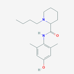molecular formula C18H28N2O2 B1211850 2-Piperidinecarboxamide, 1-butyl-N-(4-hydroxy-2,6-dimethylphenyl)- CAS No. 51989-47-0