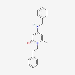 4-(Benzylamino)-6-methyl-1-(2-phenylethyl)pyridin-2(1H)-one