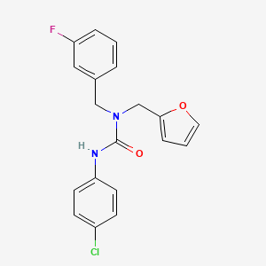 3-(4-Chlorophenyl)-1-(3-fluorobenzyl)-1-(furan-2-ylmethyl)urea