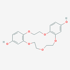 molecular formula C18H20O7 B12118652 2,5,12,15,18-Pentaoxatricyclo[17.4.0.0^{6,11}]tricosa-1(19),6(11),7,9,20,22-hexaene-9,21-diol 