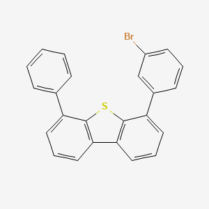 molecular formula C24H15BrS B12118663 4-(3-Bromophenyl)-6-phenyldibenzothiophene 