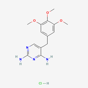 molecular formula C14H19ClN4O3 B1211868 Trimethoprim hydrochloride CAS No. 60834-30-2