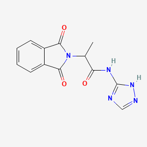 molecular formula C13H11N5O3 B12118682 2-(1,3-Dioxo-1,3-dihydro-isoindol-2-yl)-N-(4H-[1,2,4]triazol-3-yl)-propionamide 