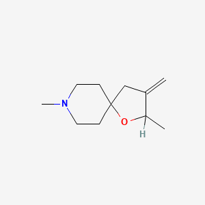 molecular formula C11H19NO B1211870 2,8-Dimethyl-3-methylidene-1-oxa-8-azaspiro[4.5]decane 
