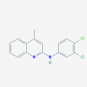 molecular formula C16H12Cl2N2 B12118705 (3,4-Dichloro-phenyl)-(4-methyl-quinolin-2-yl)-amine 