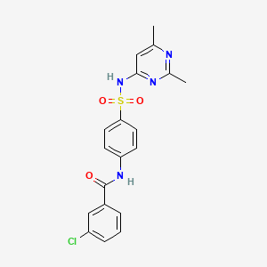 3-chloro-N-{4-[(2,6-dimethylpyrimidin-4-yl)sulfamoyl]phenyl}benzamide