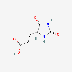 molecular formula C6H8N2O4 B1211873 3-(2,5-二氧代咪唑烷-4-基)丙酸 CAS No. 5624-26-0