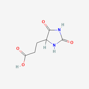 molecular formula C6H8N2O4 B1211873 Ácido 3-(2,5-dioxoimidazolidin-4-il)propanoico CAS No. 5624-26-0