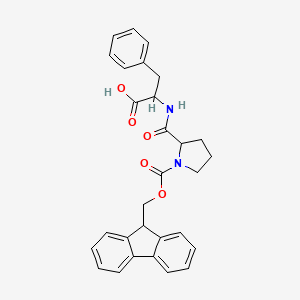 2-[[1-(9H-fluoren-9-ylmethoxycarbonyl)pyrrolidine-2-carbonyl]amino]-3-phenylpropanoic acid