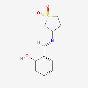 2-{(E)-[(1,1-dioxidotetrahydrothiophen-3-yl)imino]methyl}phenol