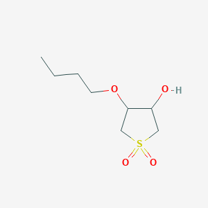 molecular formula C8H16O4S B12118866 Thiophene-3-ol, 4-butoxytetrahydro-, 1,1-dioxide CAS No. 53381-44-5