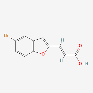 molecular formula C11H7BrO3 B12118876 3-(5-Bromo-benzofuran-2-yl)-acrylic acid 