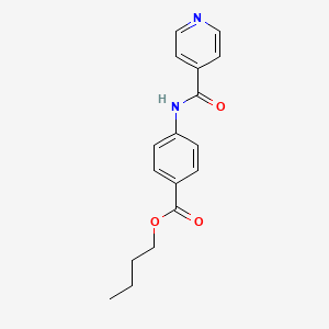 molecular formula C17H18N2O3 B12118904 Butyl 4-(4-pyridylcarbonylamino)benzoate 