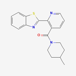 molecular formula C19H19N3OS B12118929 [2-(1,3-Benzothiazol-2-yl)pyridin-3-yl](4-methylpiperidin-1-yl)methanone 