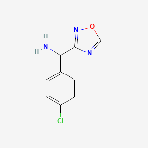 molecular formula C9H8ClN3O B12119038 (4-Chlorophenyl)(1,2,4-oxadiazol-3-yl)methanamine 