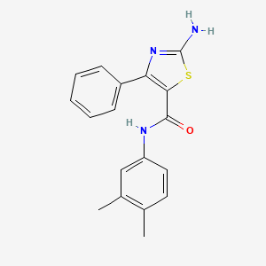 molecular formula C18H17N3OS B12119064 2-amino-N-(3,4-dimethylphenyl)-4-phenyl-1,3-thiazole-5-carboxamide 