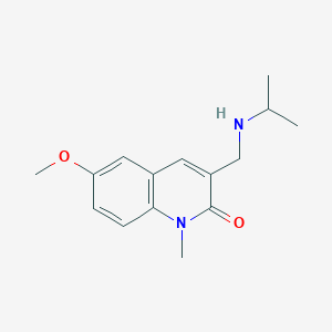 2(1H)-Quinolinone, 6-methoxy-1-methyl-3-[[(1-methylethyl)amino]methyl]-