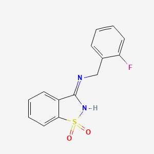 3-{[(2-Fluorophenyl)methyl]amino}-1lambda6,2-benzothiazole-1,1-dione