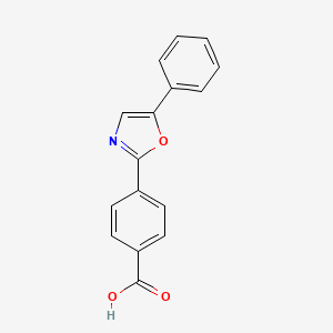 molecular formula C16H11NO3 B12119152 Benzoic acid, 4-(5-phenyl-2-oxazolyl)- CAS No. 108783-73-9