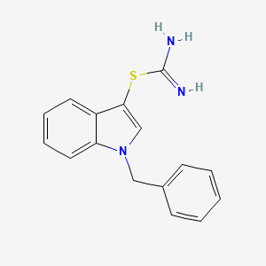 molecular formula C16H15N3S B12119209 1-Benzyl-1H-indol-3-yl carbamimidothioate 