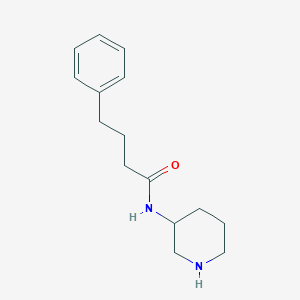 molecular formula C15H22N2O B12119227 4-Phenyl-N-(piperidin-3-yl)butanamide 